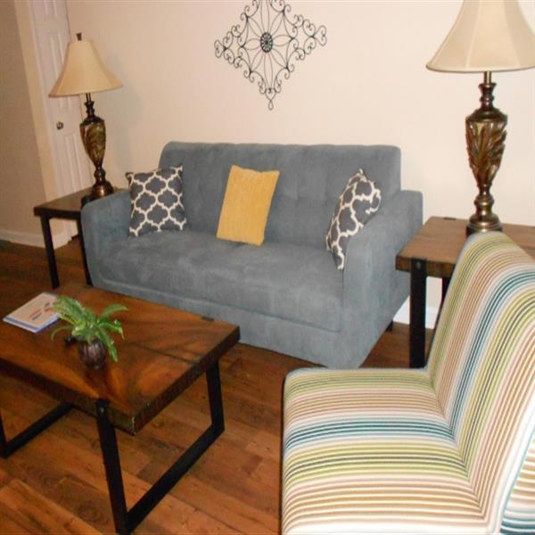 Ocean Blue Chair and Occasional Stripe - Upscale Furniture